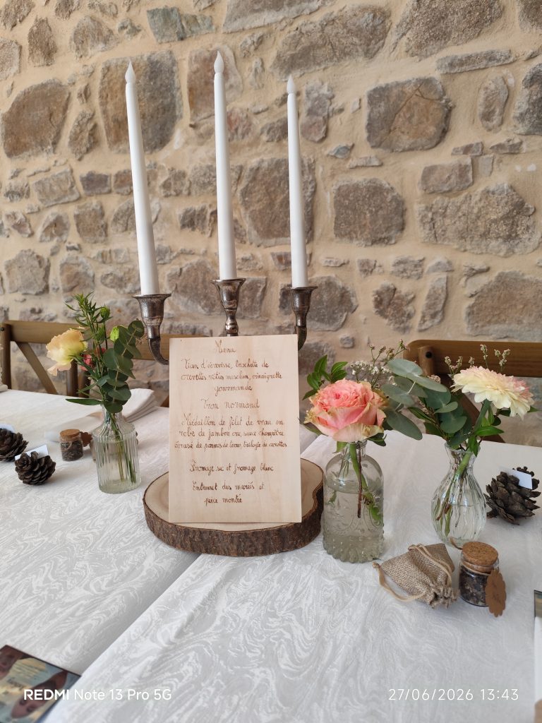 menus pyrogravés mariage oasis de chamousset menus pyrogravés mariage oasis de Chamousset