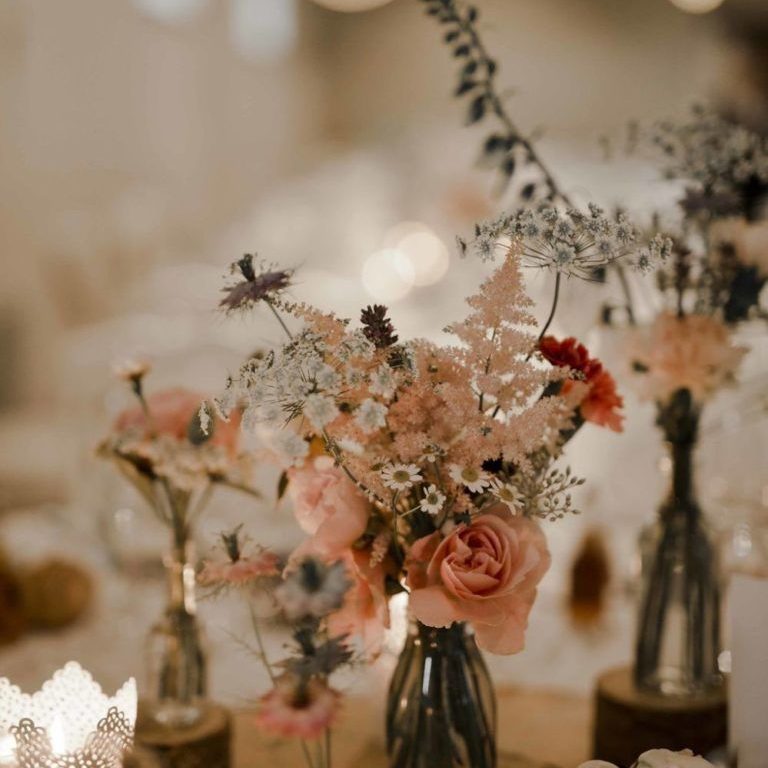 centres de table mariage champêtre Lyon