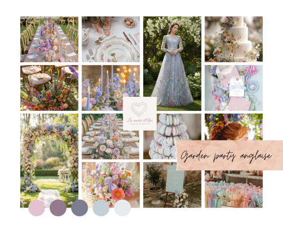 mood board Garden party anglaise